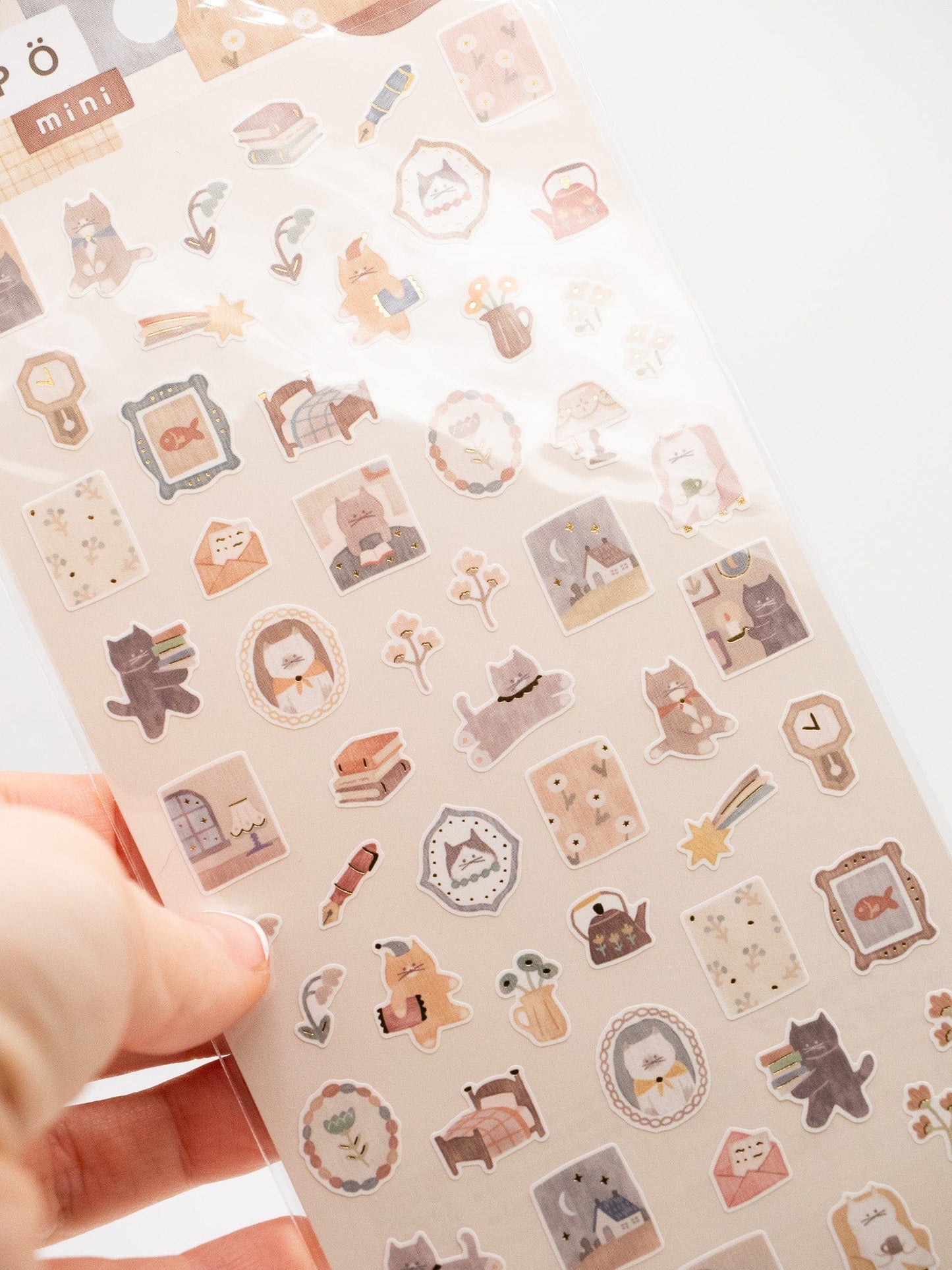 MIND WAVE Sticker Sheet Cat at Night Sticker Sheet