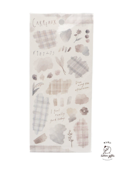 MIND WAVE Sticker Sheet Gray Carreaux Decorative Sticker Sheets