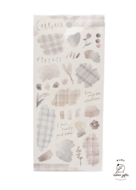 MIND WAVE Sticker Sheet Gray Carreaux Decorative Sticker Sheets
