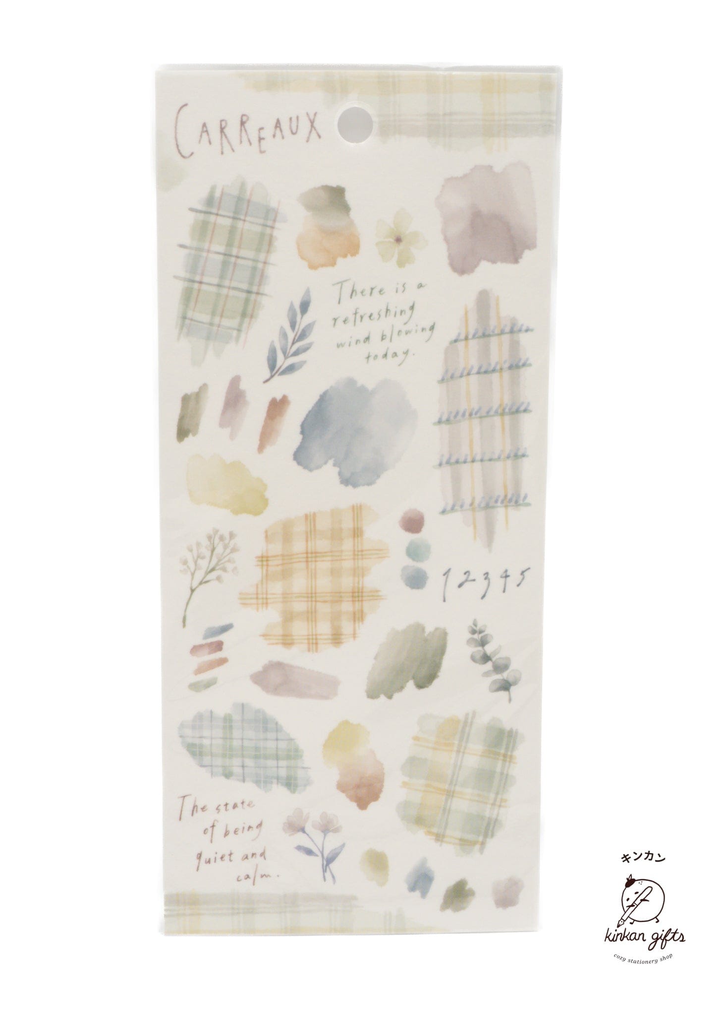 MIND WAVE Sticker Sheet Green Carreaux Decorative Sticker Sheets
