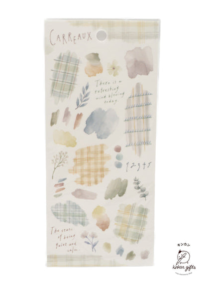 MIND WAVE Sticker Sheet Green Carreaux Decorative Sticker Sheets