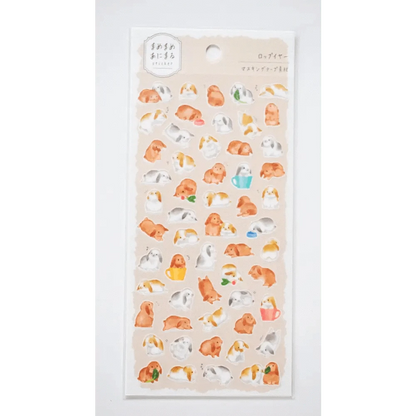 MIND WAVE Sticker Sheet Lop-Eared Bunny Animal Sticker Sheet