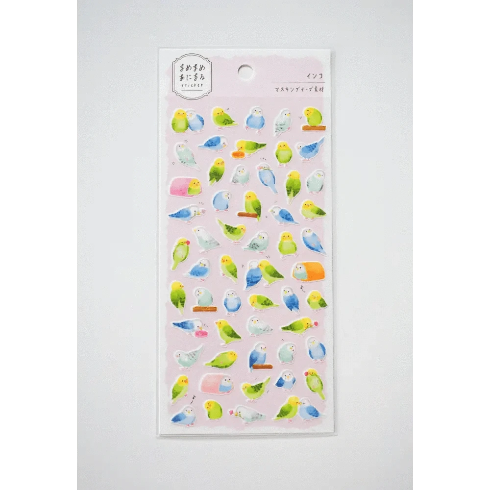 MIND WAVE Sticker Sheet Mame-Mame Animal Sticker Sheet