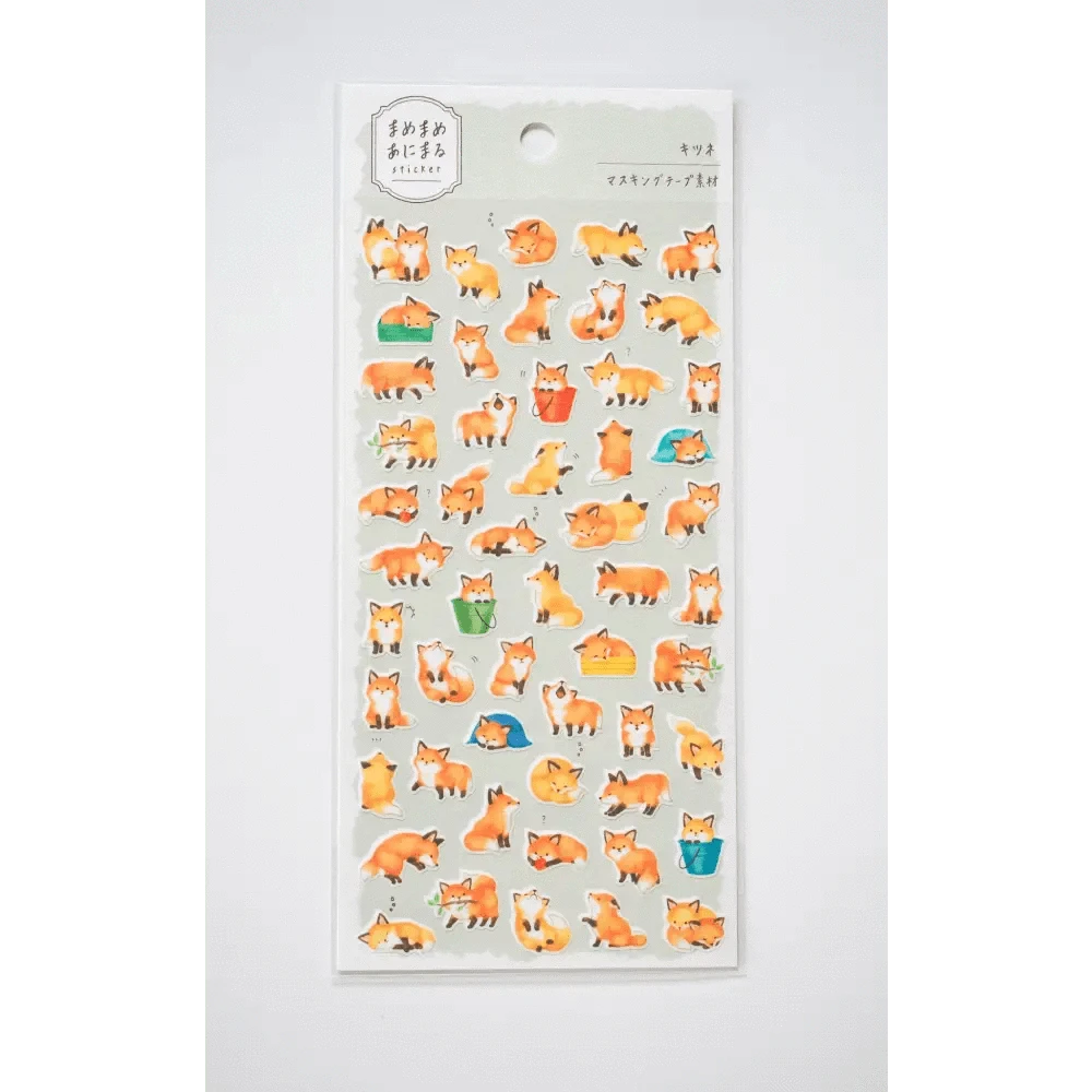 MIND WAVE Sticker Sheet Mame-Mame Animal Sticker Sheet