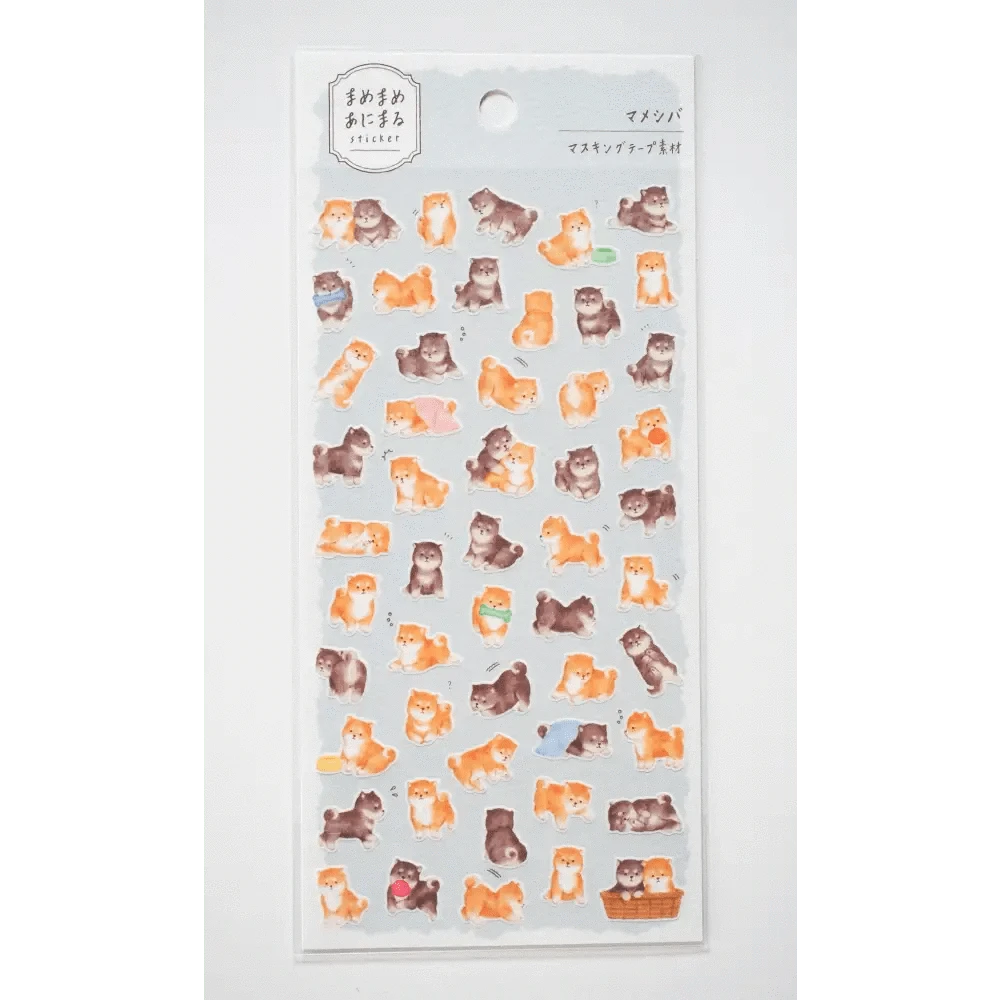 MIND WAVE Sticker Sheet Mame-Mame Animal Sticker Sheet