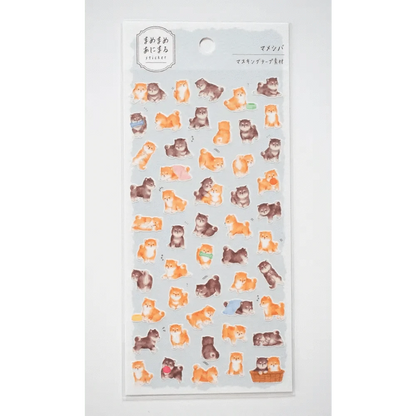 MIND WAVE Sticker Sheet Mame-Mame Animal Sticker Sheet