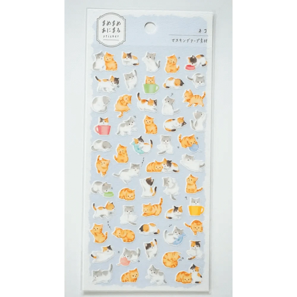 MIND WAVE Sticker Sheet Mame-Mame Animal Sticker Sheet