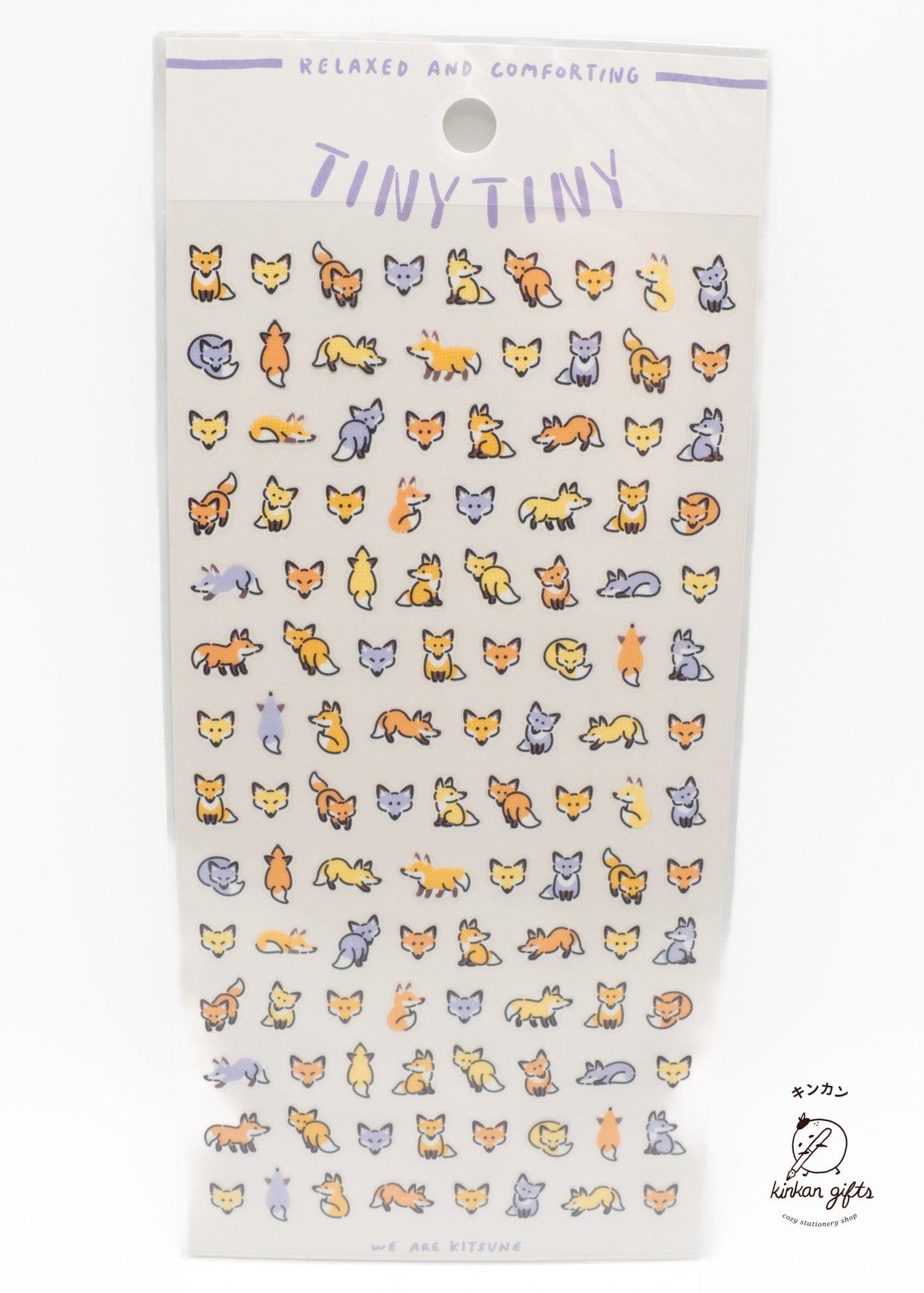 MIND WAVE Sticker Sheet Mindwave Tiny Tiny Stcker Sheet - Foxes