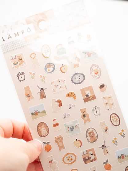 MIND WAVE Sticker Sheet Morning With a Bear Sticker Sheet