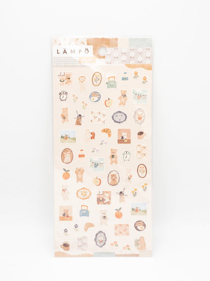 MIND WAVE Sticker Sheet Morning With a Bear Sticker Sheet