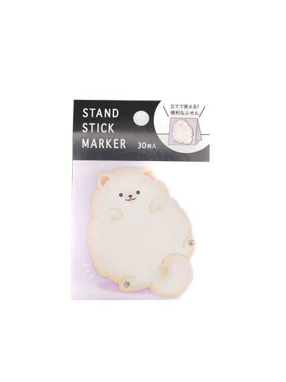 MIND WAVE Sticky Notes Pomeranian Animal Tummy Standing Sticky Notes