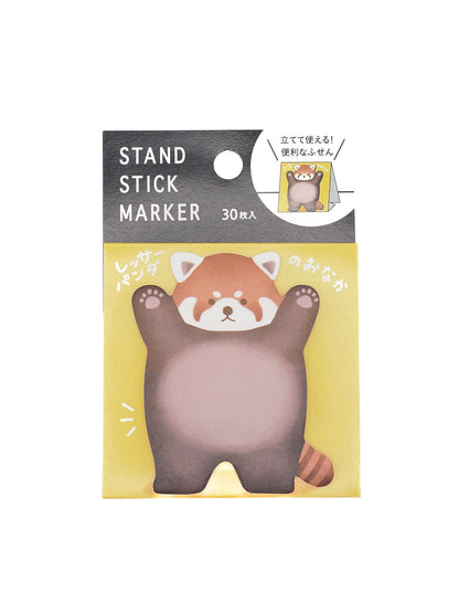 MIND WAVE Sticky Notes Red Panda Animal Tummy Standing Sticky Notes
