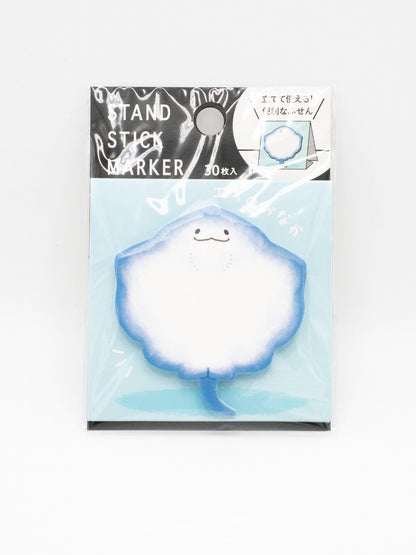 MIND WAVE Sticky Notes Stingray Tummy Standing Sticky Notes