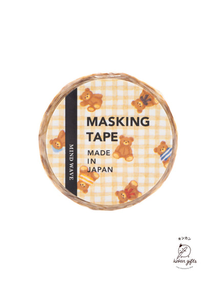MIND WAVE Teddy Bear Mindwave - Classic Checkered Washi Tape