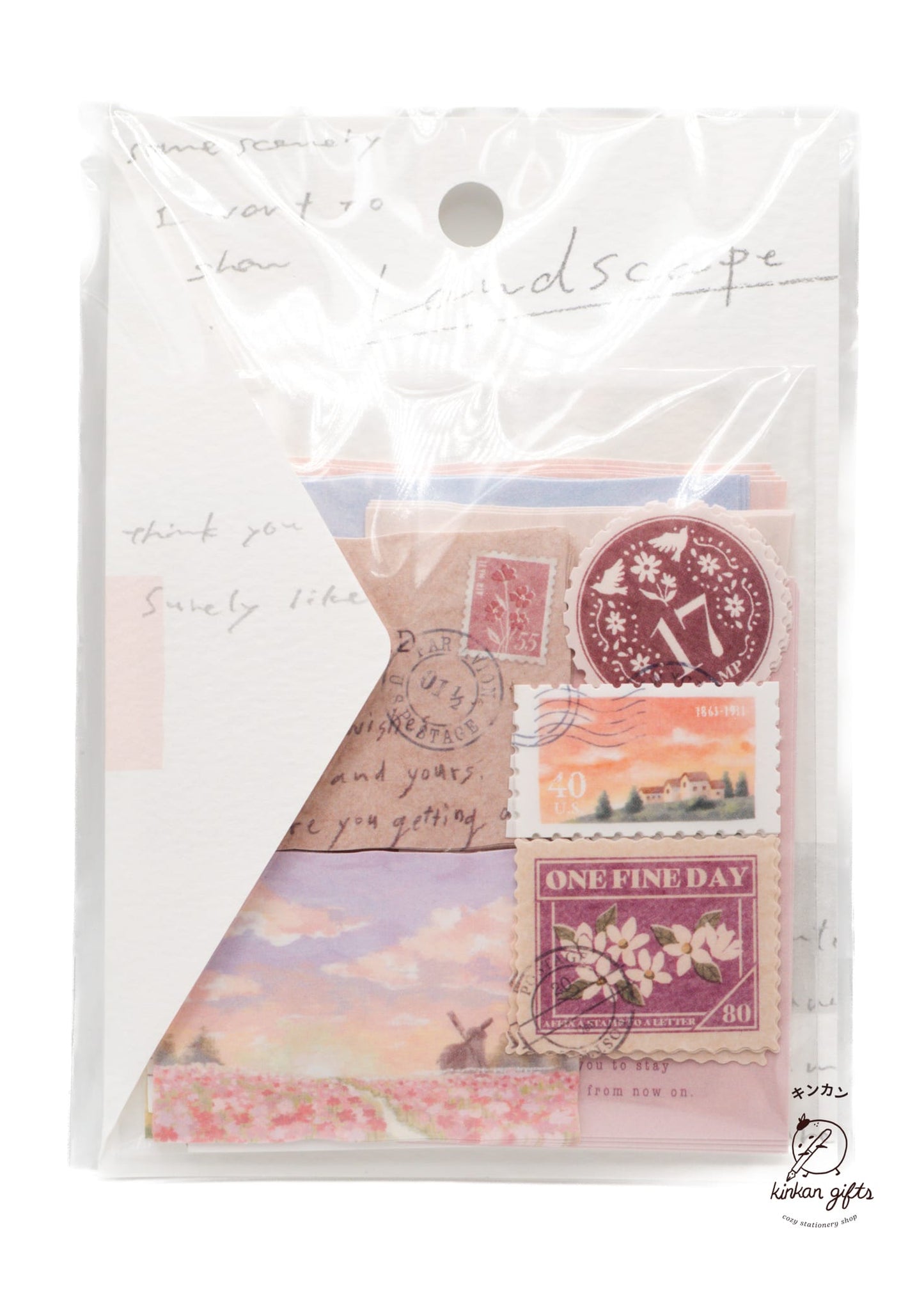 MIND WAVE Washi Stickers Akanegumo Mind Wave - Landscape - Sticker Flake