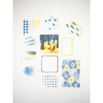 MIND WAVE Washi Stickers Blue Hocco Deco Sticker Pack