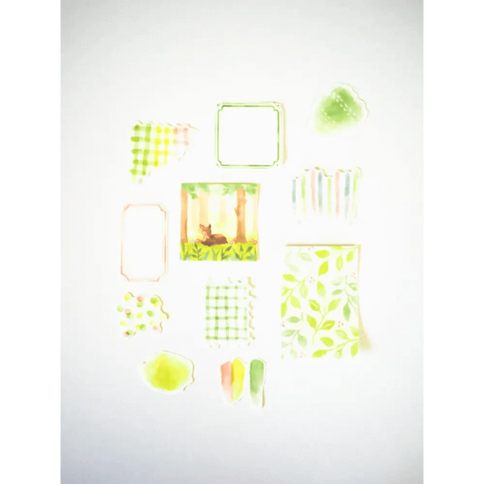 MIND WAVE Washi Stickers Green Hocco Deco Sticker