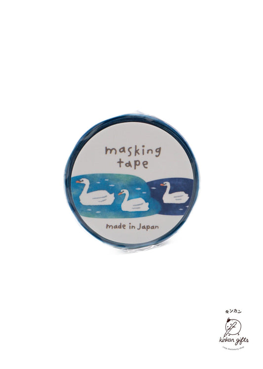 MIND WAVE Washi Tape Swan Vivid color masking tape die-cut swan (mindwave tape)