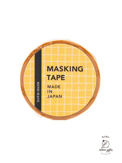 MIND WAVE Yellow Grid Mindwave - Classic Checkered Washi Tape