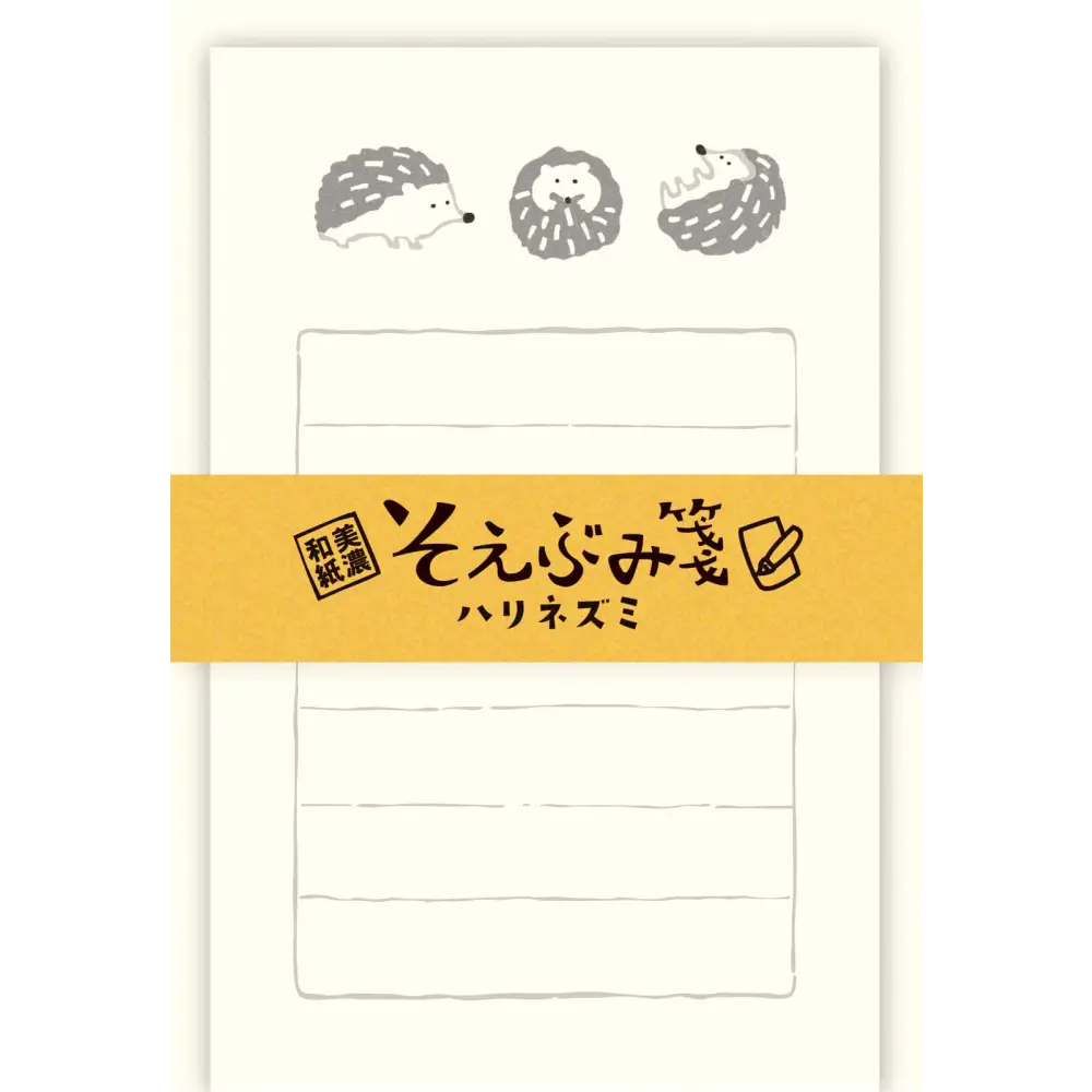 FURUKAWASHIKO Hedgehog Sticky Note Pad Letter Sets