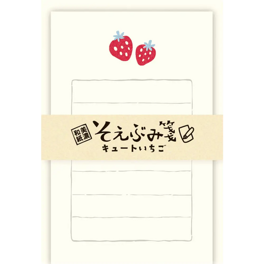 FURUKAWASHIKO Strawberry Sticky Note Pad Letter Sets