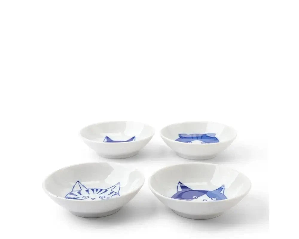 Miya Company Bowl Small Set/4 Cat Faces