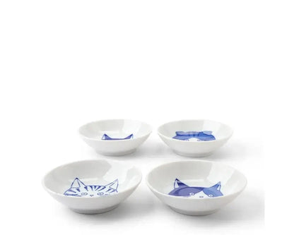 Miya Company Bowl Small Set/4 Cat Faces