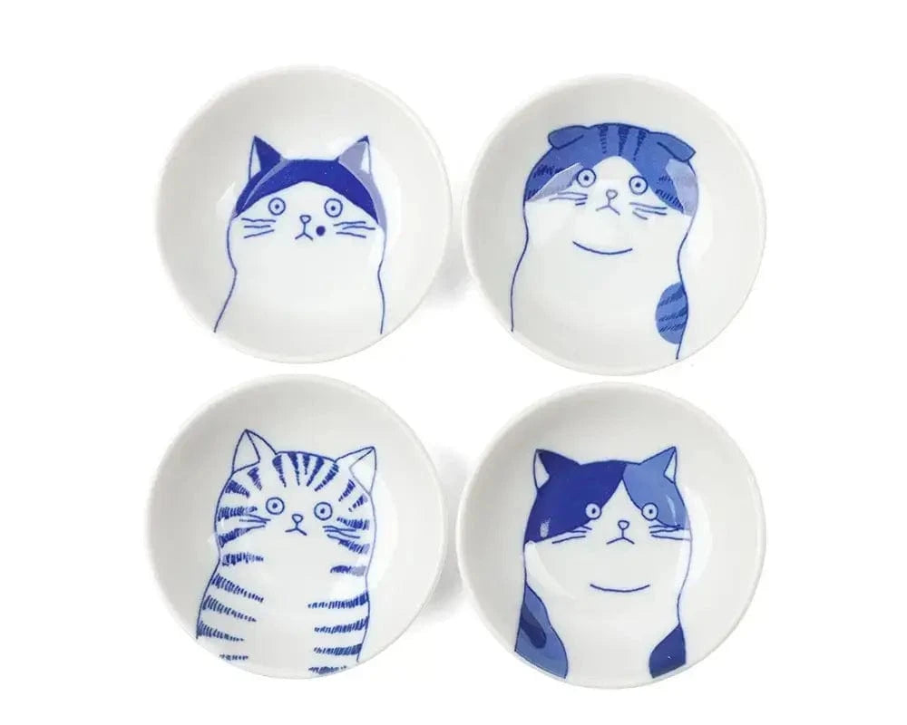 Miya Company Bowl Small Set/4 Cat Faces