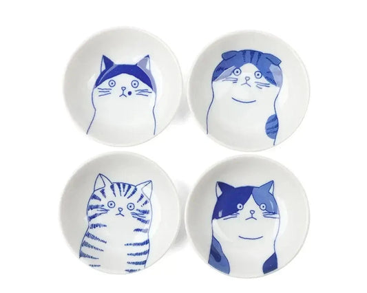 Miya Company Bowl Small Set/4 Cat Faces