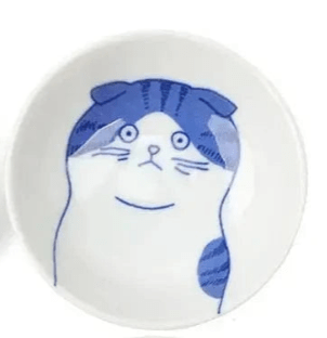 Miya Company Bowls, Plates & Dishes Scottish Fold Small Cat Bowl - Mino Ware