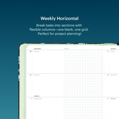 Mossery Monthly Planner + Weekly Vertical / 1st January 2026 - 31st December 2026 Harvest 2026 Planner