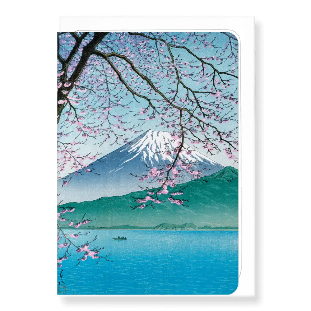 Ezen Trade MOUNT FUJI IN SPRINGTIME: Japanese Greeting Card