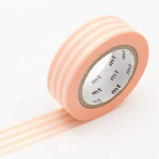 mt masking tape (Sweet Bella) Washi Tape Tape Single: Border Peach Cream