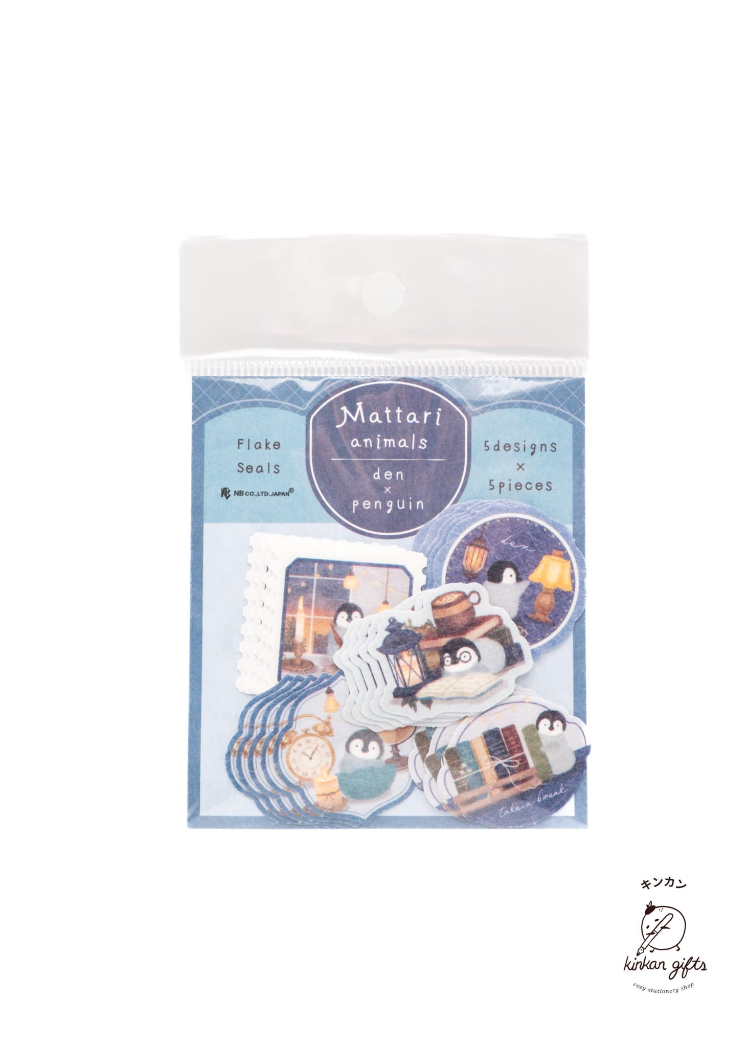 NB.CO.,LTD. den x penguin Mattari animals - Flake seal Stickers