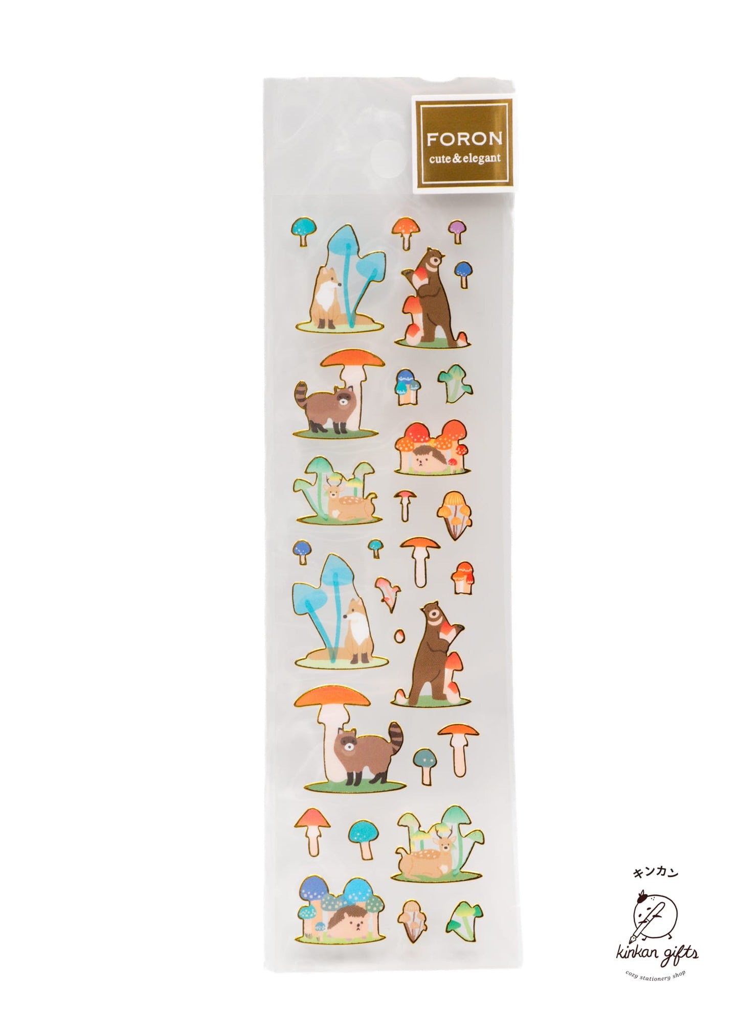 NB.CO.,LTD. FORON cute & elegant Sticker Sheet - Foraging Animals