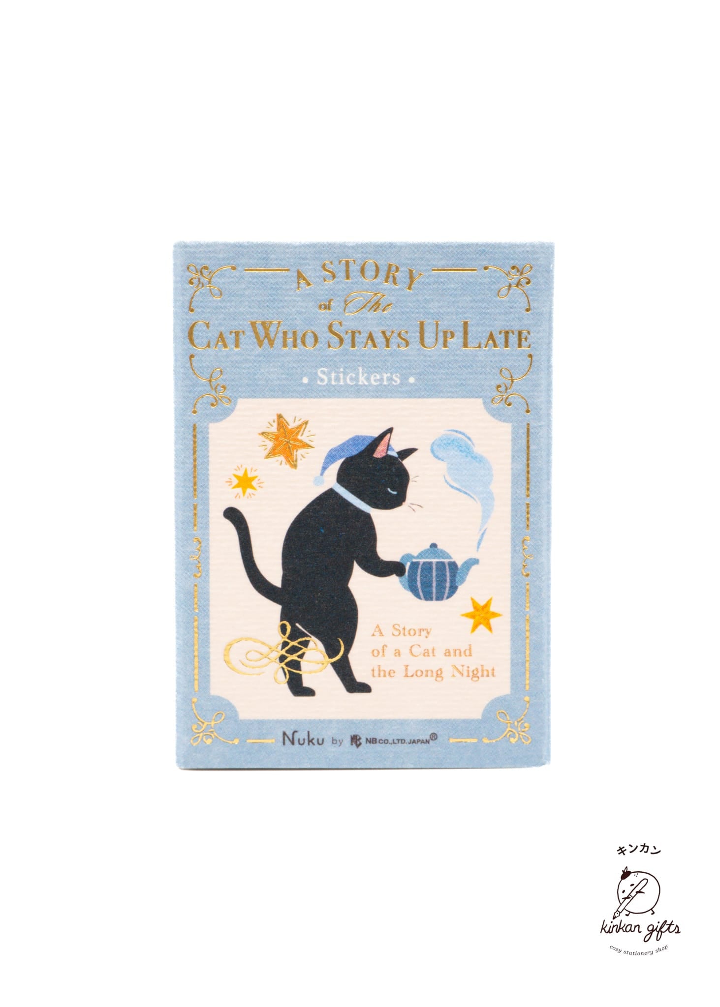 NB.CO.,LTD. Late-Night Cat NUKU - RESSA - Matchbox Flake Seal Stickers