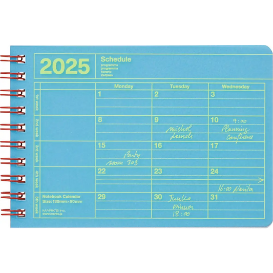 Notebook Calendar 2025 SS - Blue