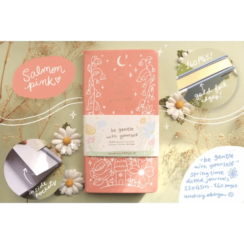 Okeya Stationery Co. Journals "Be Gentle With Yourself" Pink small journal