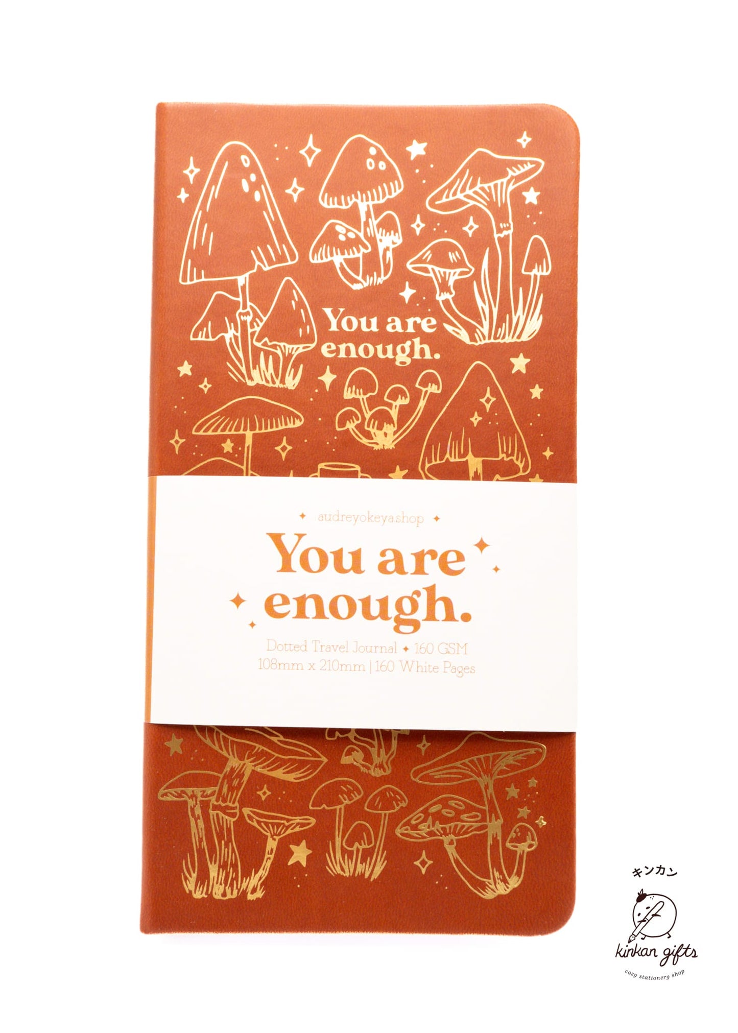 Okeya Stationery Co. Journals "You Are Enough" Small Autumnal Brown Journal - Okeya Stationery Co.