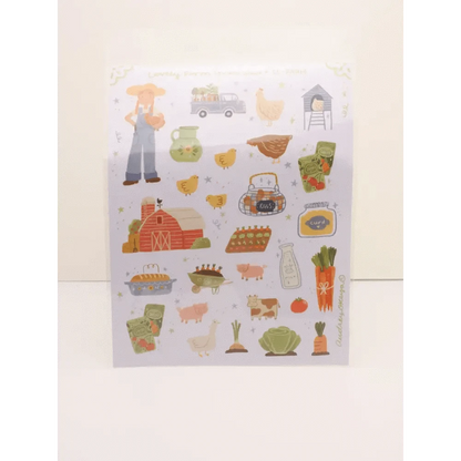 Okeya Stationery Co. Sticker Sheet Farm Sticker Sheet
