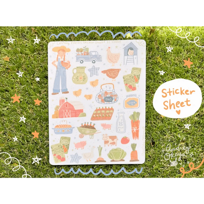 Okeya Stationery Co. Sticker Sheet Farm Sticker Sheet