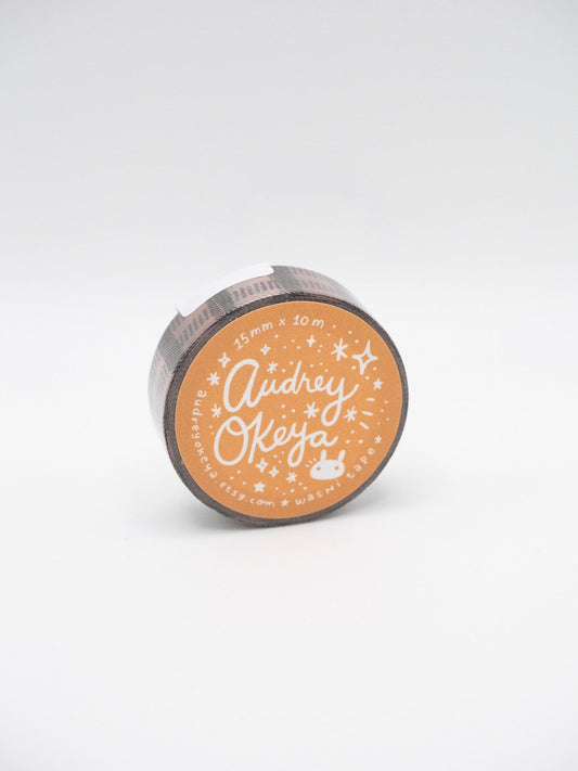 Okeya Stationery Co. Washi Tape Coffee Gingham Washi Tape
