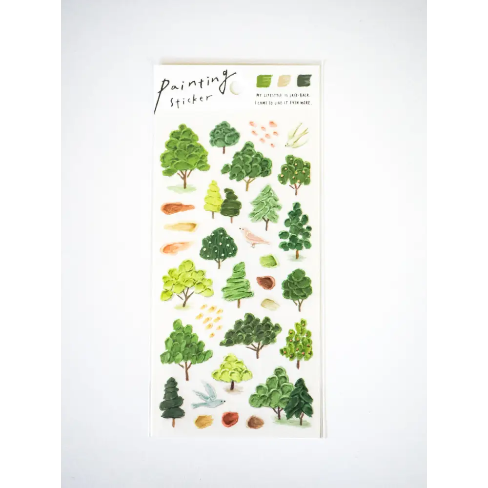 Painting Sticker Sheet - Forest - decorative stickers