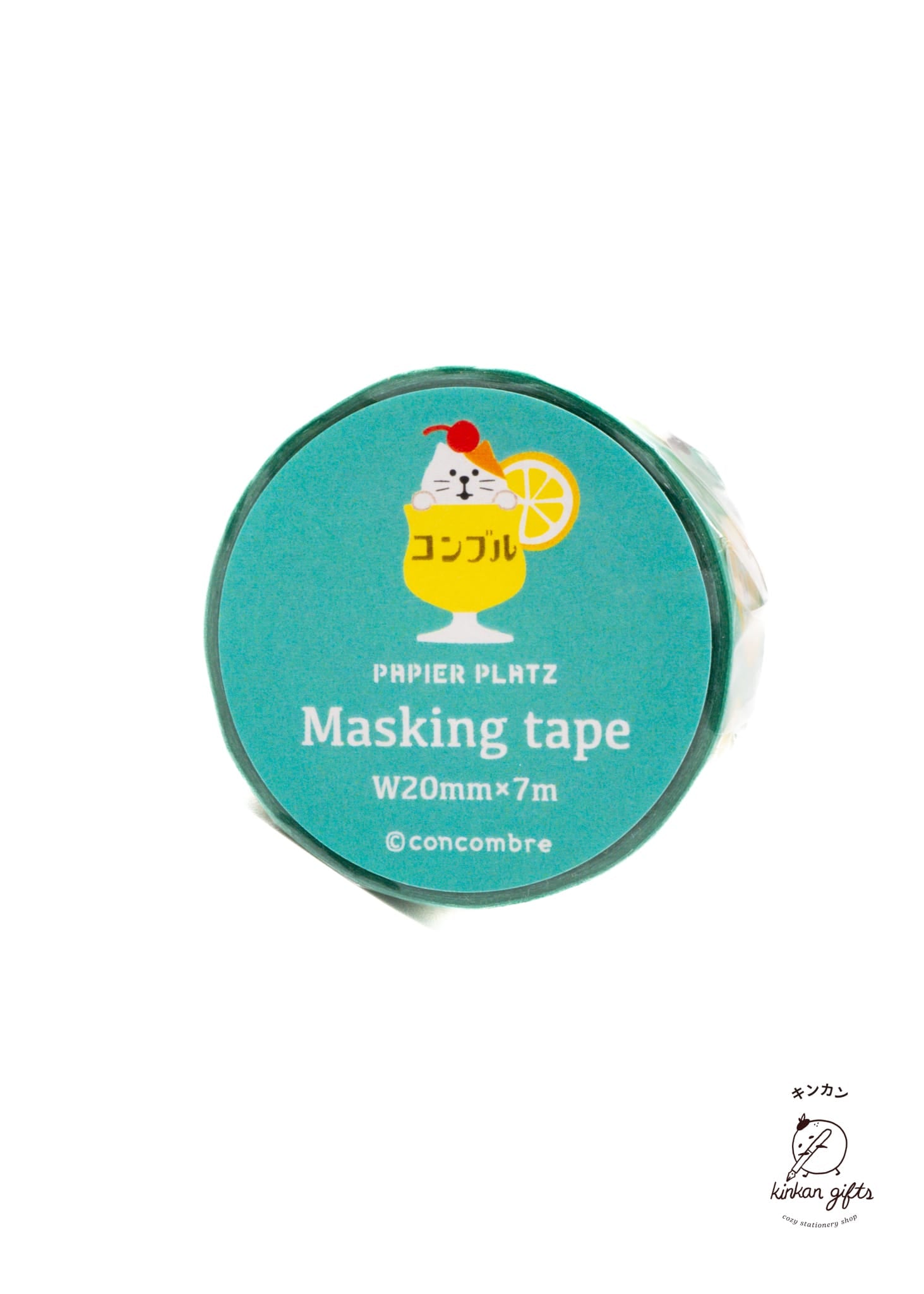 PAPIER PLATZ Lemon Cats Papier Platz Washi Tape concombre - Maruten Sangyo