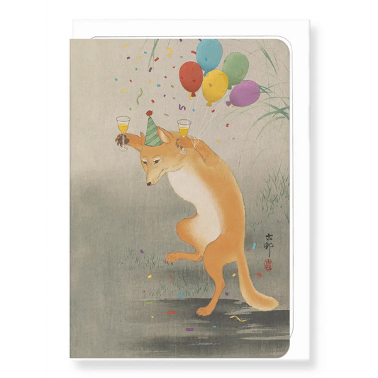 Ezen Trade PARTY FOX: Japanese Greeting Card