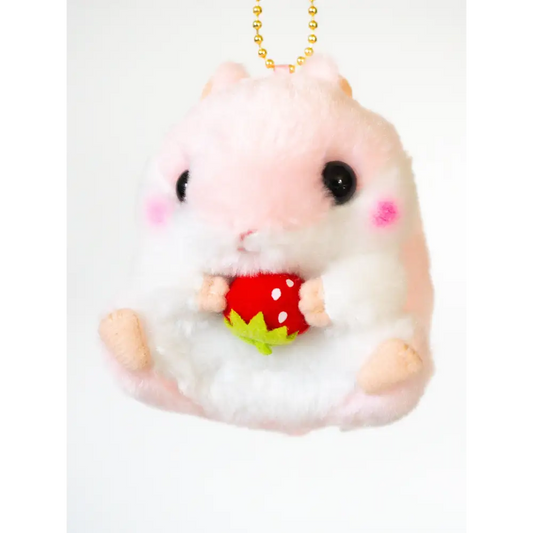 Pink Hamster Keychain Plush - keychains