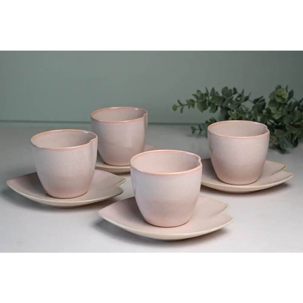 Pink LOVE Ceramic Tea Cup with Saucer Japanese Cup - 1 cup and saucer