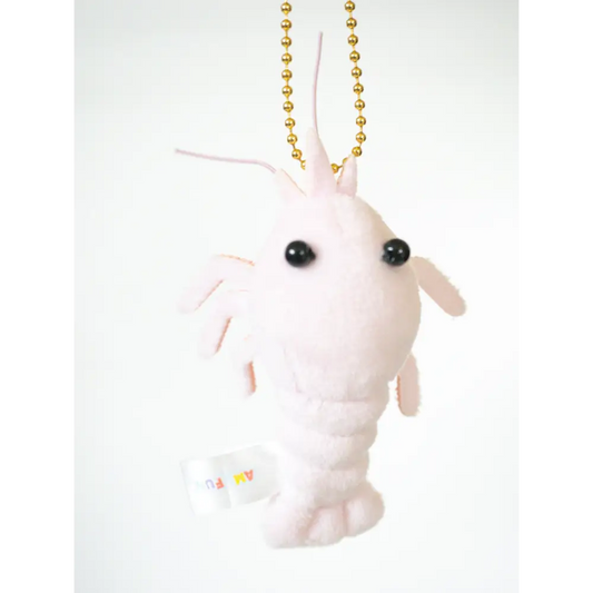 Pink Shrimp Keychain Plush - keychains