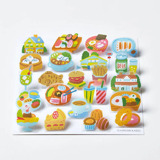 KING JIM POP-UP Stickers - 3D Decorative Stickers: Gourmet