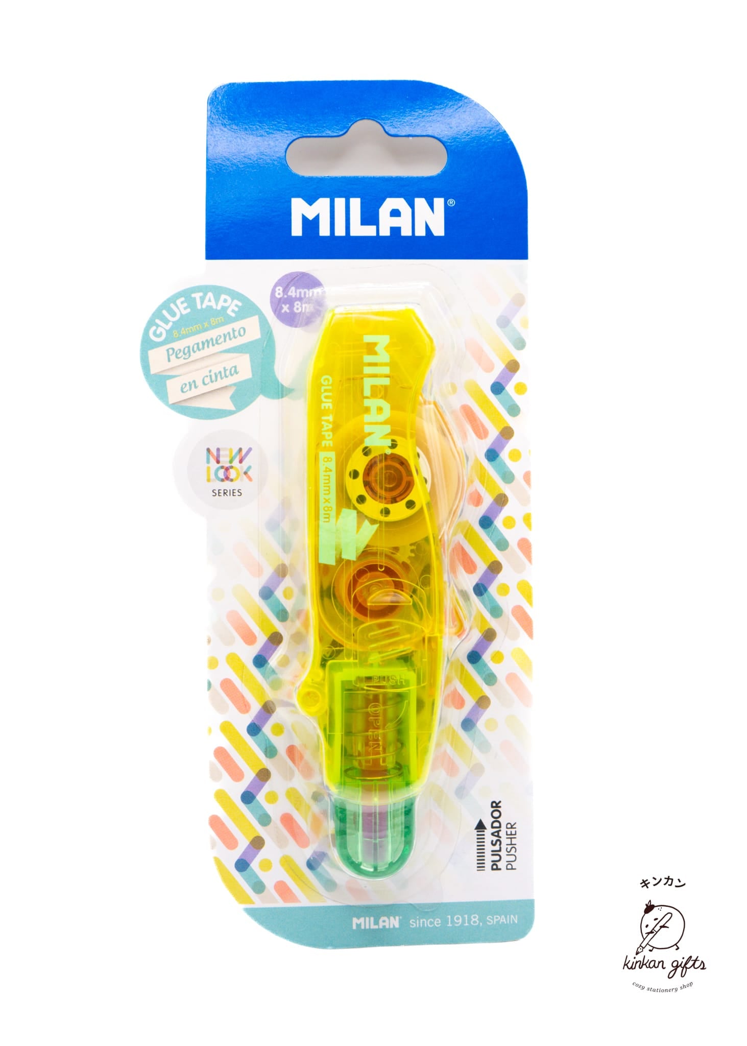 Postalia Inc. Green or yellow MILAN - Push Glue Tape